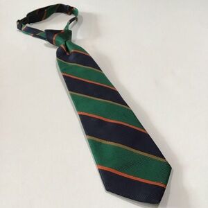 The Children's Place Tie Toddler Boys 24M-4T Pre-tied Adj. Striped Green Blue